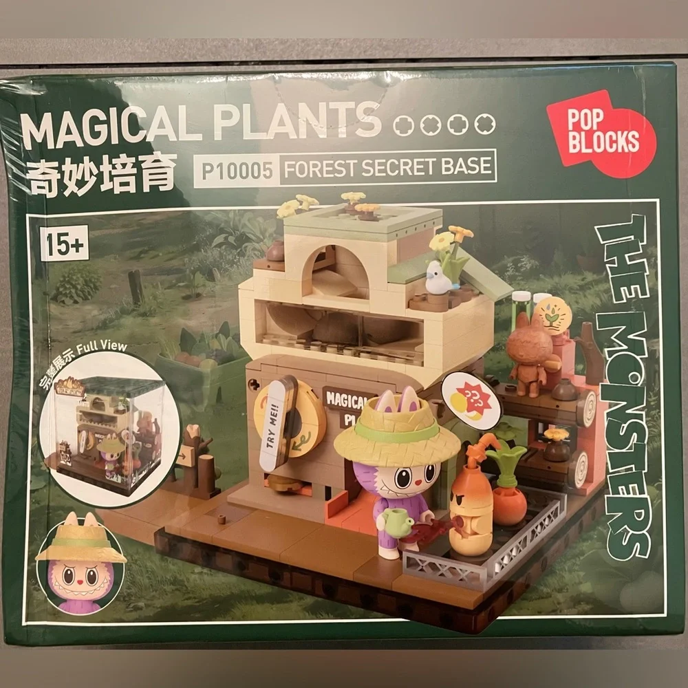MAGICAL PLANTS - Pop Mart THE MONSTERS Labubu Forest Secret Base Pop Blocks Set